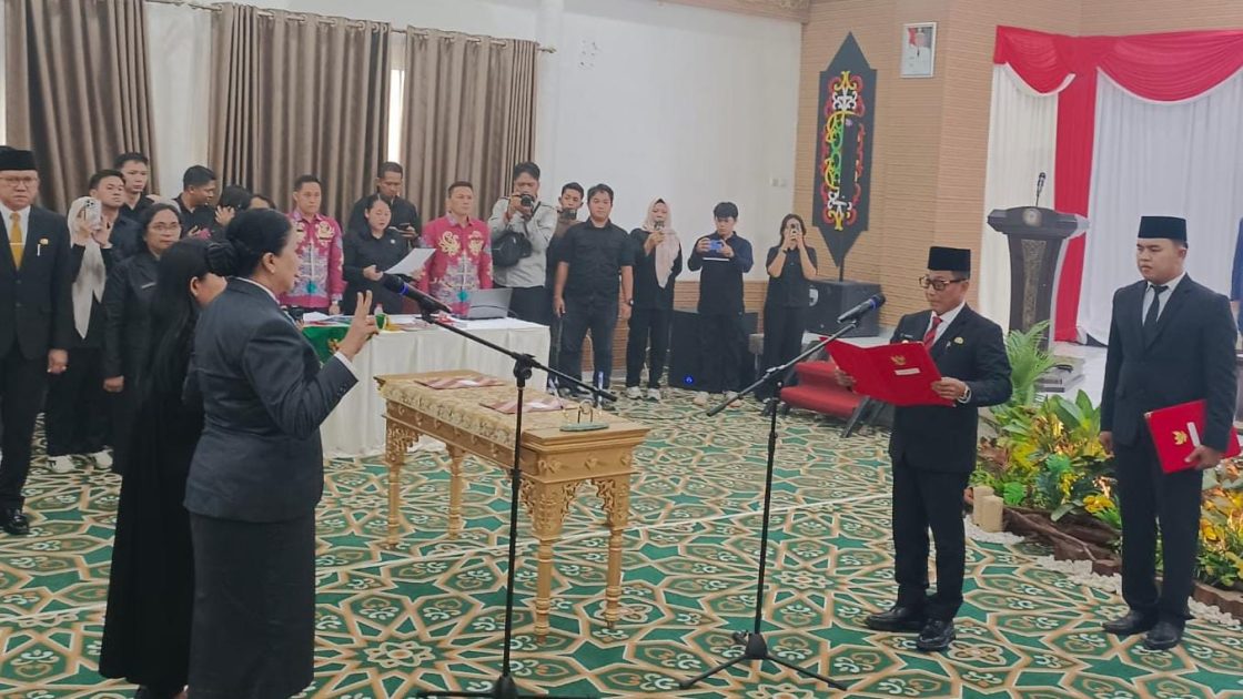 Heriyus Lantik Lynda Kristiane sebagai Sekda Definitif Murung Raya